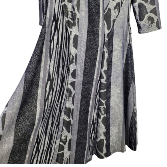Signature by Robbie Bee Women Midi/Fit & Flare Dress Animal Print Size M - Picture 9 of 11